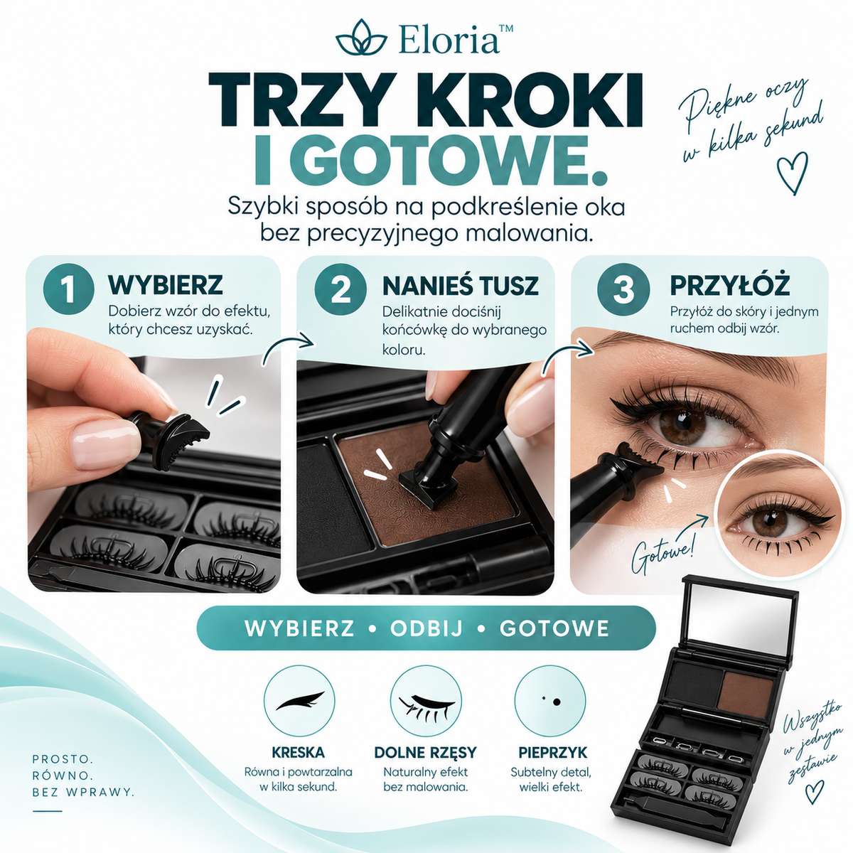 Eloria™ – zestaw do szybkiego makijażu oczu